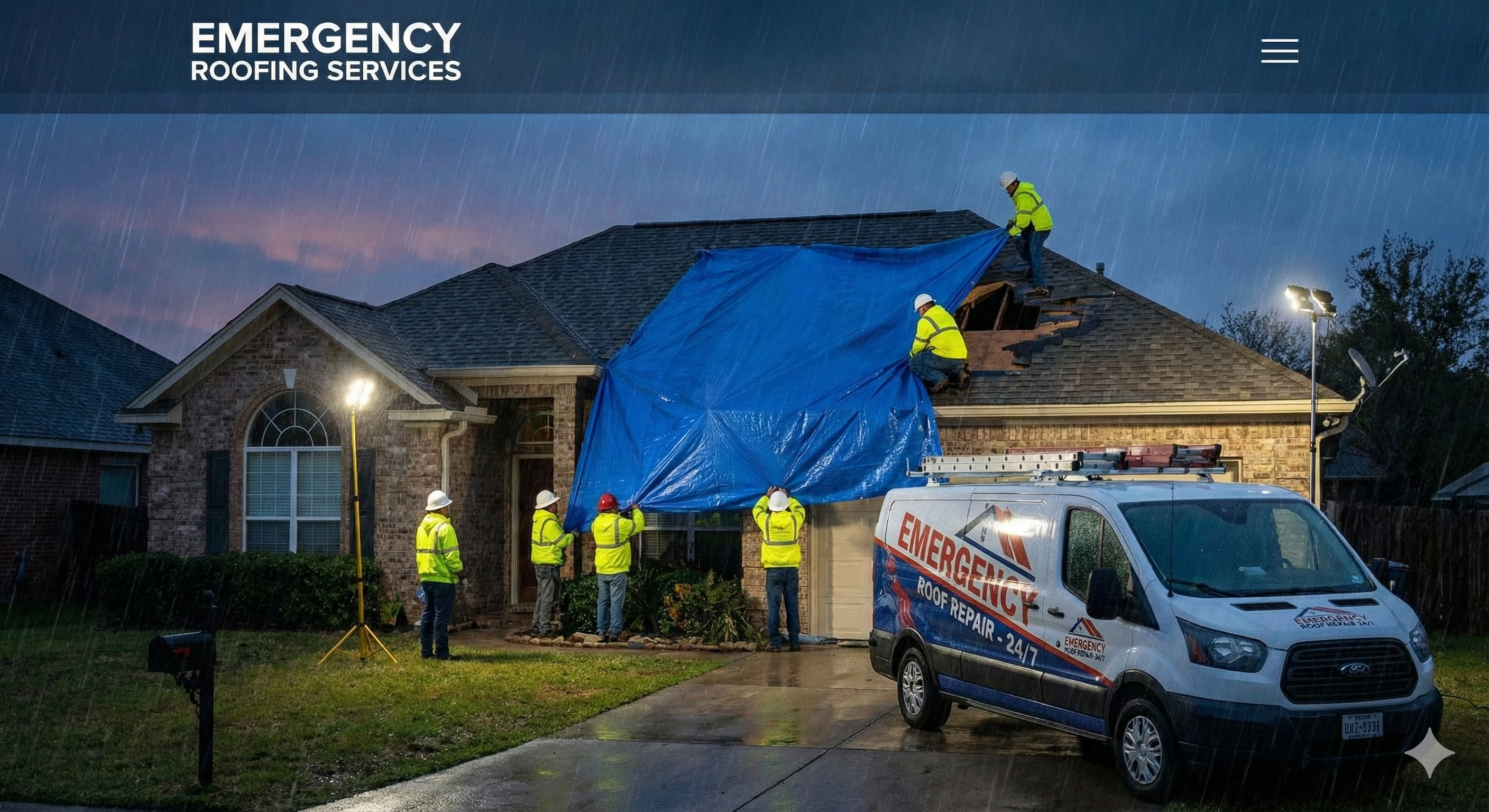 24/7 emergency roofing solutions by Rovex Roofing Services
